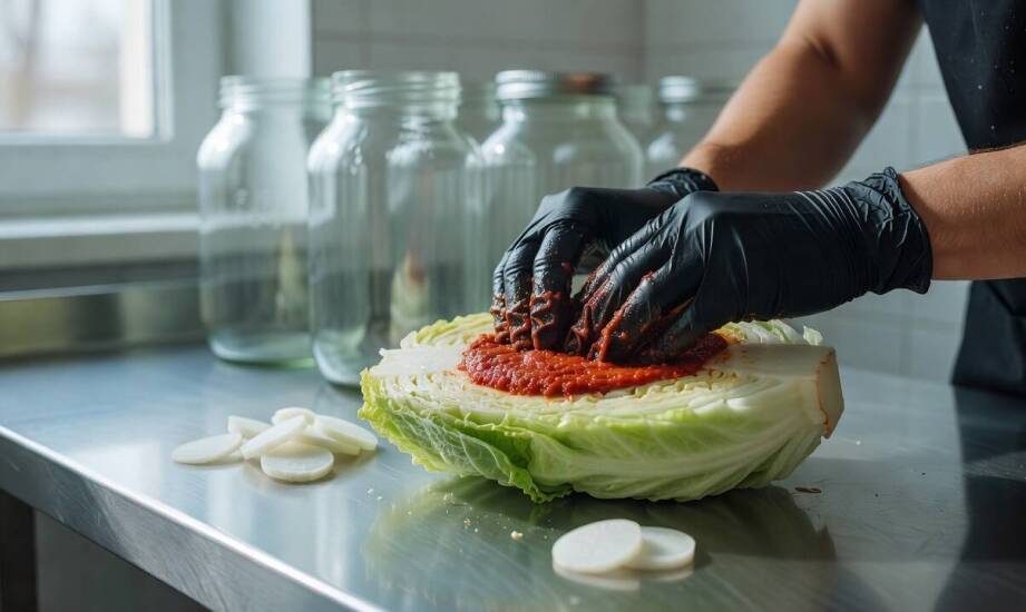 Proces tworzenia ekologicznego kimchi — jak lokalne warzywa poddaje się azjatyckiej fermentacji mlekowej