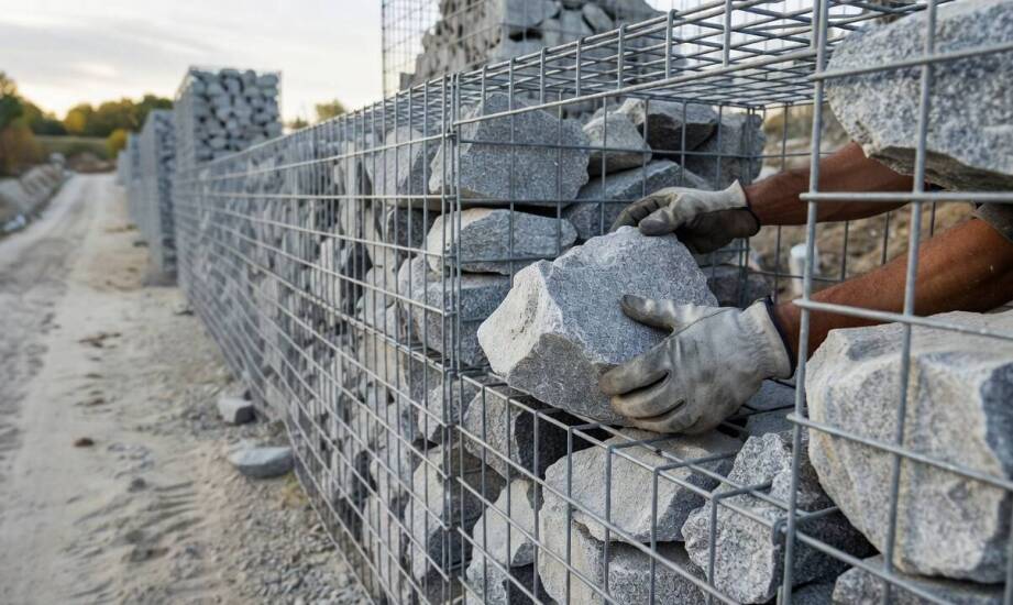 Mechanika klinowania w gabionach — jak kształt i frakcja materiału decydują o stabilności konstrukcji