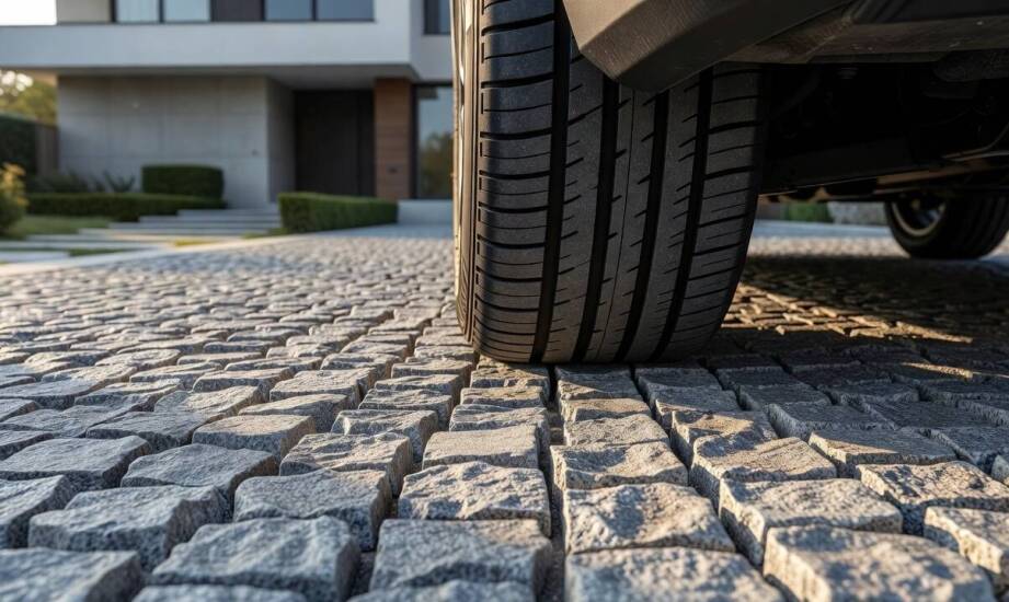 Mechanika kruszyw pod kołami — dlaczego grys stabilizuje nawierzchnię, a okrągły żwir ucieka spod opon