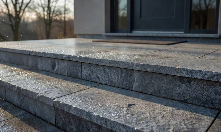 Jak granitowe schody i parapety reagują na wilgoć, mróz i codzienne użytkowanie
