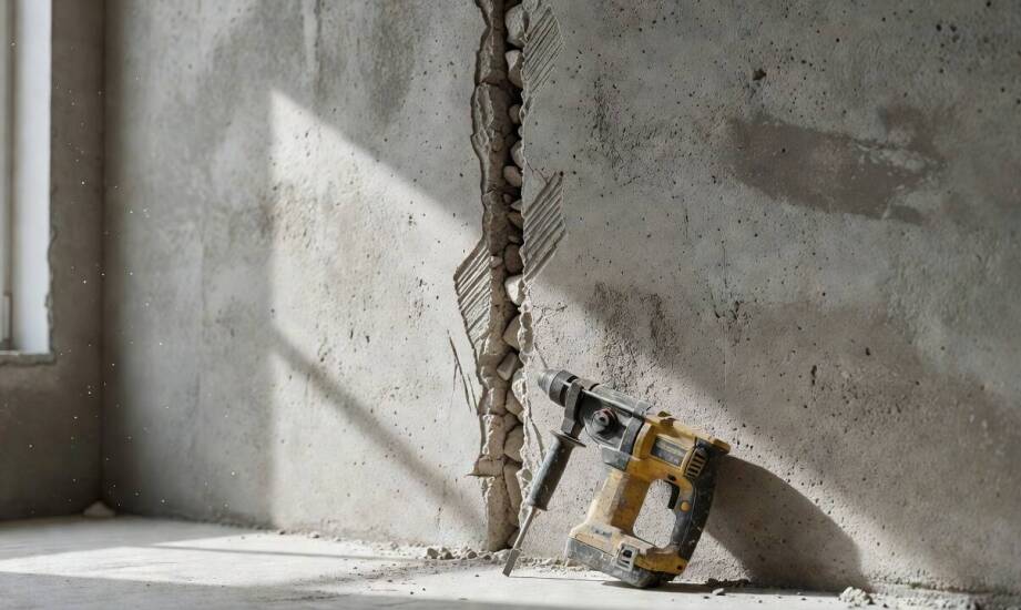 Kiedy kucie betonu sprawdza się lepiej niż cięcie diamentowe przy bruzdach instalacyjnych
