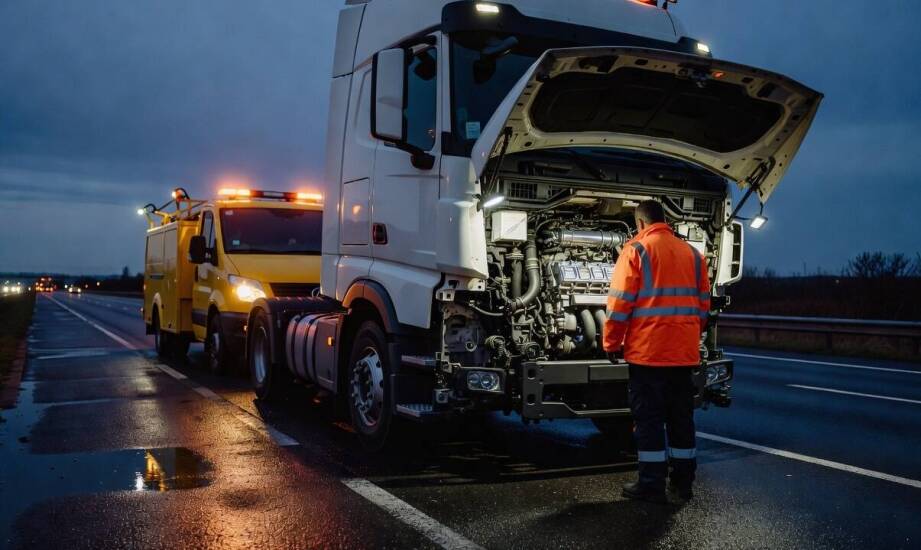 Jak przebiega całodobowa interwencja przy awarii ciężarówki MAN na trasie