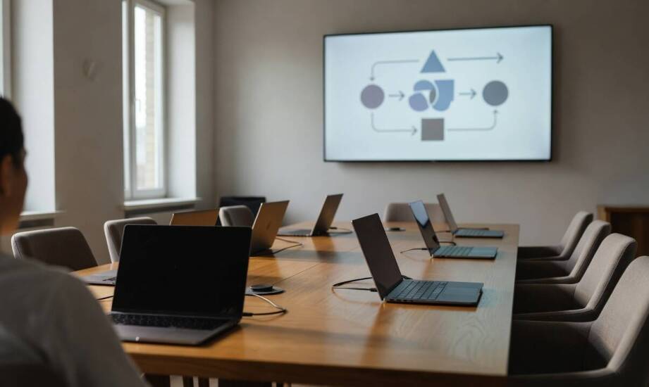 Sala na warsztat z laptopami czy na wykład — jak format szkolenia zmienia wymagania w Tarnowie