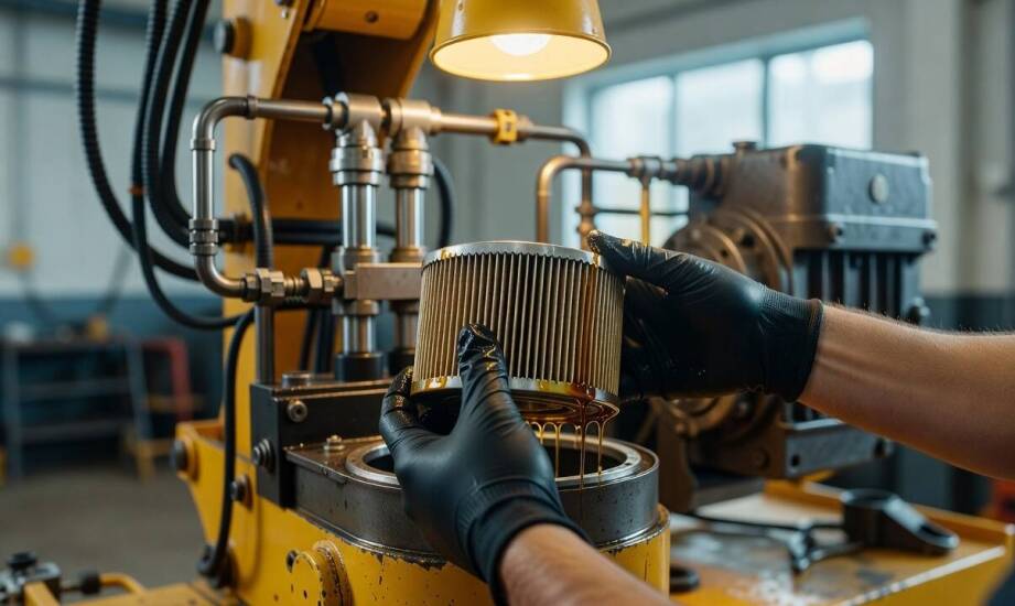 Brud w oleju hydrauliki siłowej — jak filtracja chroni pompę, zawory i siłowniki