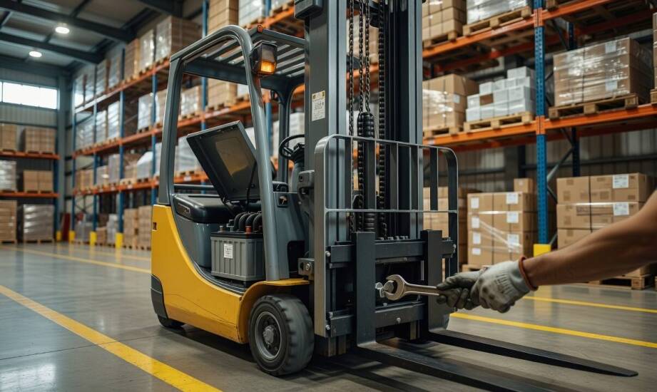 Jak przebiega serwis wózka masztowego elektrycznego w czynnym magazynie bez zatrzymywania logistyki