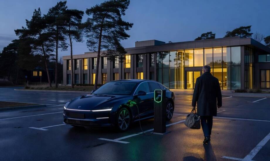 Jak ładowanie auta elektrycznego porządkuje dłuższy pobyt w hotelu nad morzem