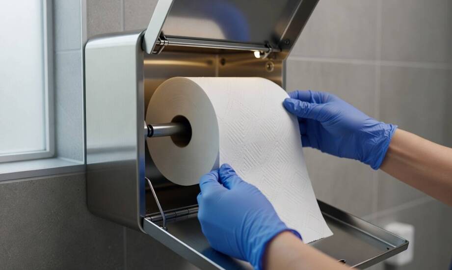Jumbo czy listki: jak sposób podawania papieru zmienia serwis w obiekcie publicznym