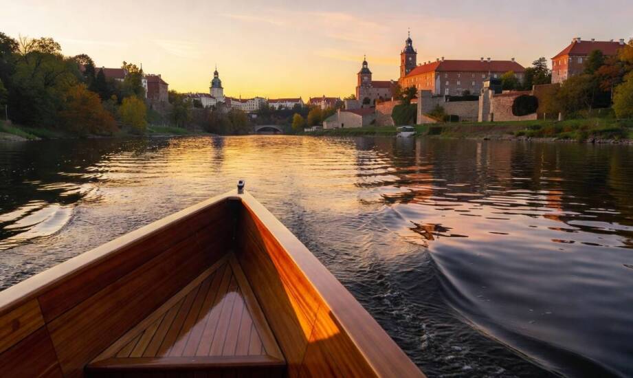 Jak Kraków układa się w panoramę widzianą z pokładu statku na Wiśle