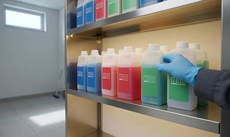 Jak odczytywać rodziny profesjonalnych środków czystości Ecolab, by nie mylić ich przeznaczenia