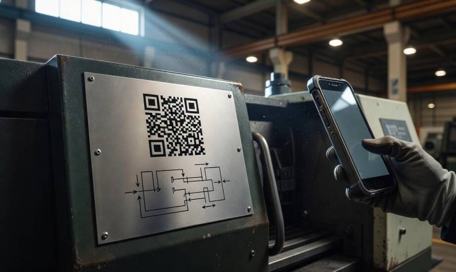 Kod QR na tabliczce maszyny — kiedy rzeczywiście pomaga serwisowi, a kiedy jest tylko dodatkiem
