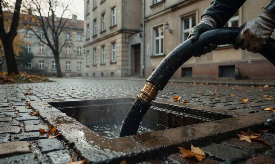 Jak stare piony i dostęp do studzienek zmieniają płukanie rur na Bielanach