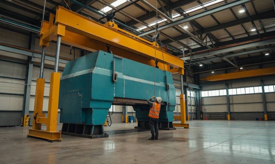 Jakie dane maszyny i hali przesądzają o sensie użycia systemu o udźwigu 100 ton