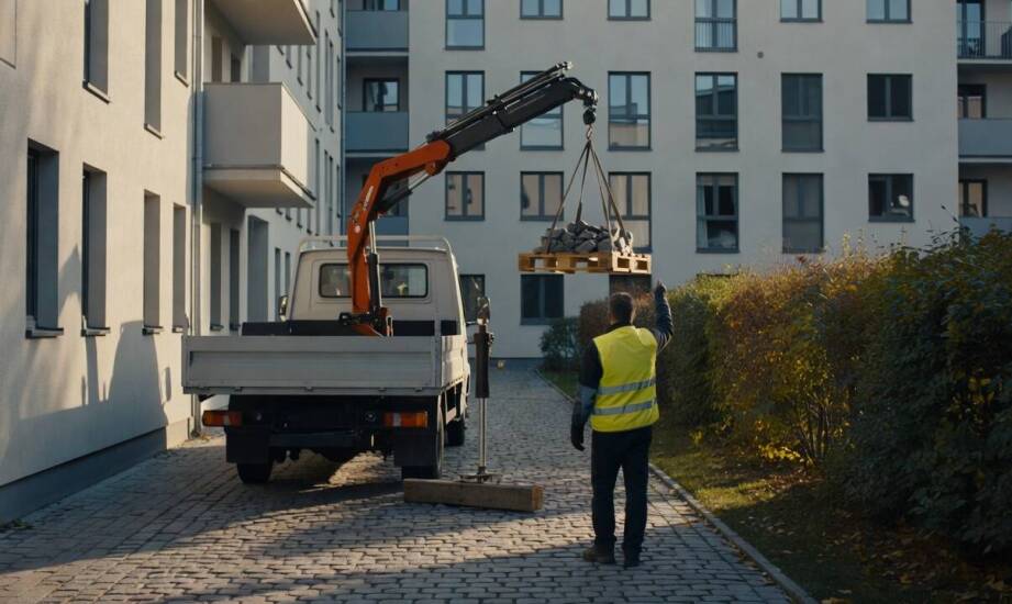 Jakie ładunki i warunki obsłuży lekki zestaw HDS do 3,5 tony na osiedlach i placach robót