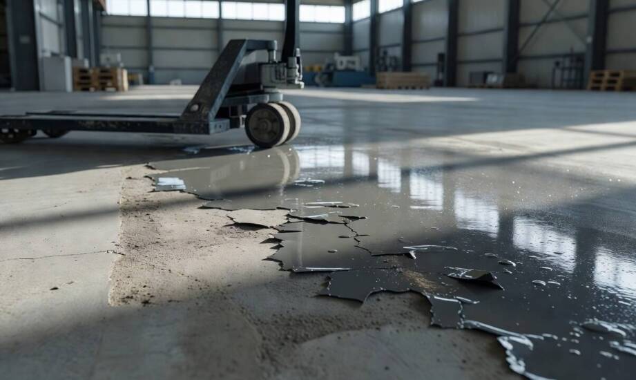 Beton pod epoksydem — błędy przygotowania, które psują przyczepność posadzki w hali produkcyjnej
