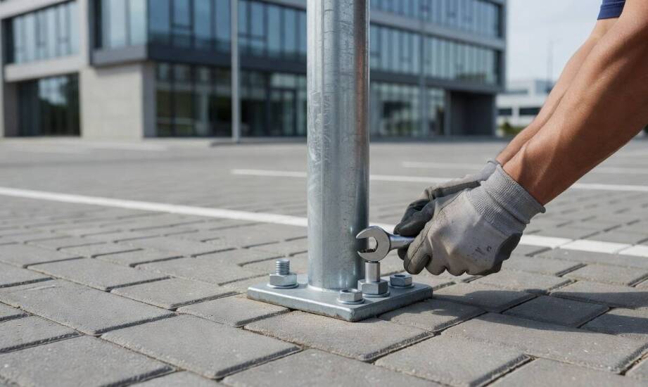 Montaż znaków na parkingach i posesjach — od podłoża do trwałego ustawienia oznakowania