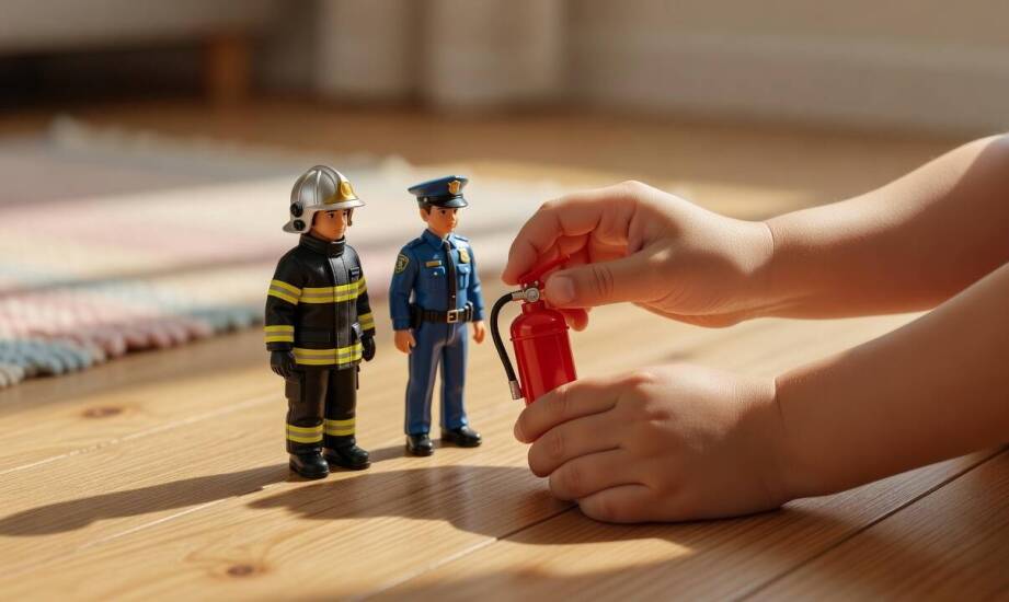 Jak detale ubioru i wyposażenia w Playmobil uczą dziecko odczytywać scenkę