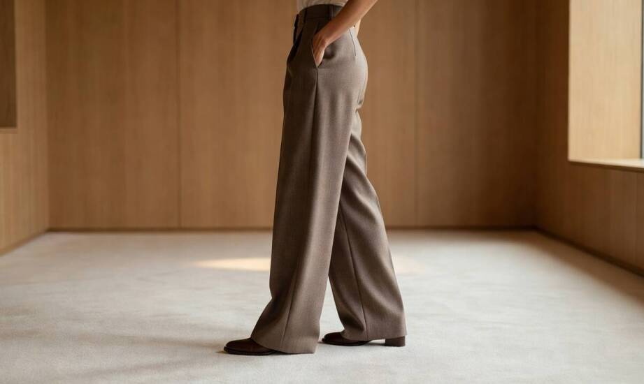 Wideleg, tapered czy straight — jak fasony spodni Luisa Cerano zmieniają proporcje sylwetki