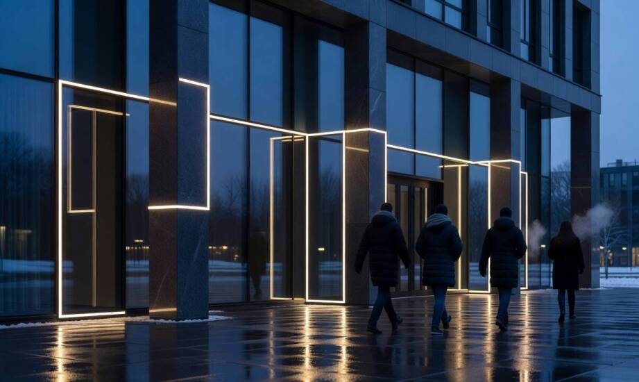 Jak płaskie dekoracje świetlne utrzymują spójny język wizualny obiektu przez kolejne sezony
