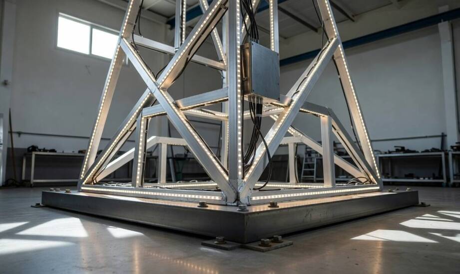 Jak stelaż i układ LED decydują o stabilności dużej figury 3D w przestrzeni zewnętrznej