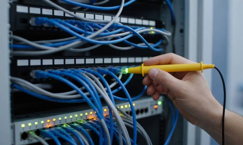 Jak lokalizator pomaga oznaczyć nieopisany przewód sieciowy po modernizacji instalacji