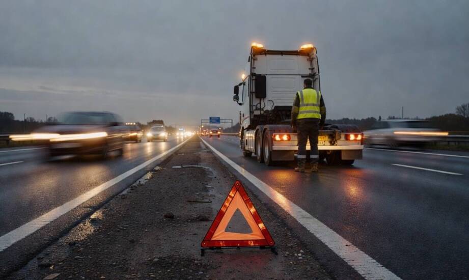 Awaria ciężarówki na A4 i A8 pod Wrocławiem — pierwsze decyzje na miejscu