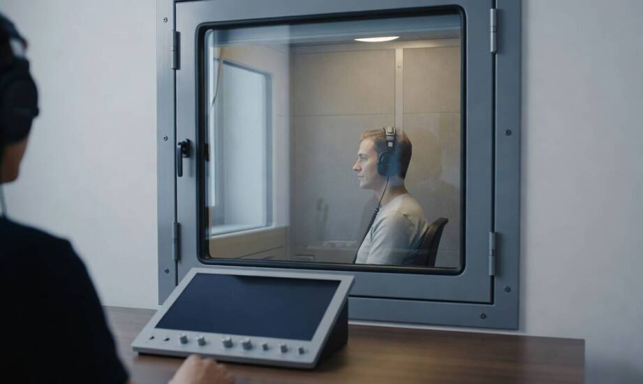 Które parametry kabiny decydują o stabilności warunków podczas badań audiometrycznych
