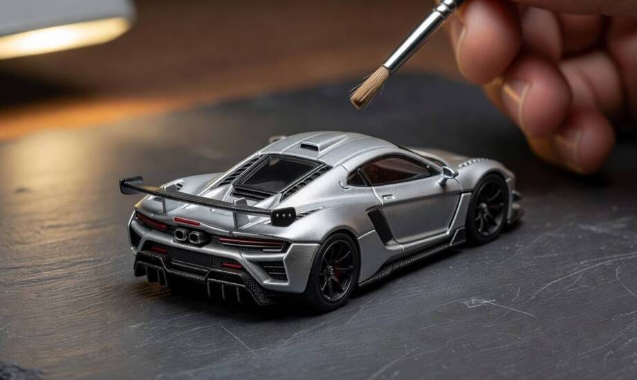Jak układ środkowego silnika i wloty nadwozia CTR3 Clubsport ujawniają się w 1:64