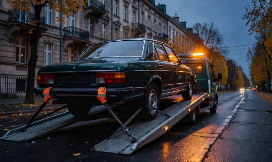 Polisa assistance przy miejskiej awarii — kiedy holowanie i dojazd są objęte ochroną