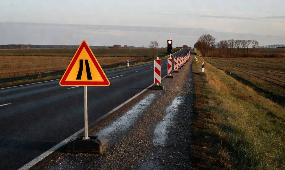 Jak dobrać znaki towarzyszące naprzemiennemu kierowaniu ruchem na zwężonym odcinku drogi