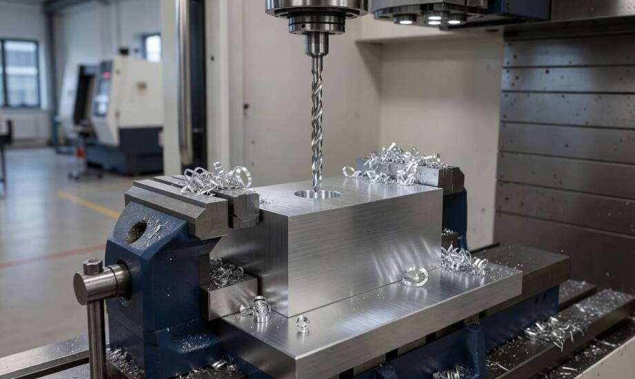 Dlaczego wiercenie głębokiego otworu w aluminium czasem wymaga pracy z obu stron