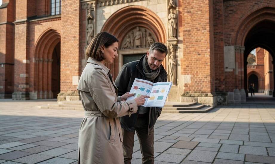 Przewodnik porządkuje kontekst historyczny, by zabytki układały się w spójną opowieść o Piastach