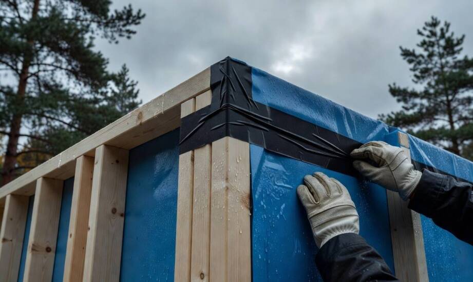 Budowa domu drewnianego w deszczu i chłodzie — które etapy są niezależne od pogody