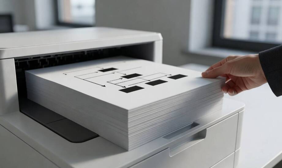 Jak parametry papieru biurowego wpływają na druk firmowy, zacięcia i poprawki