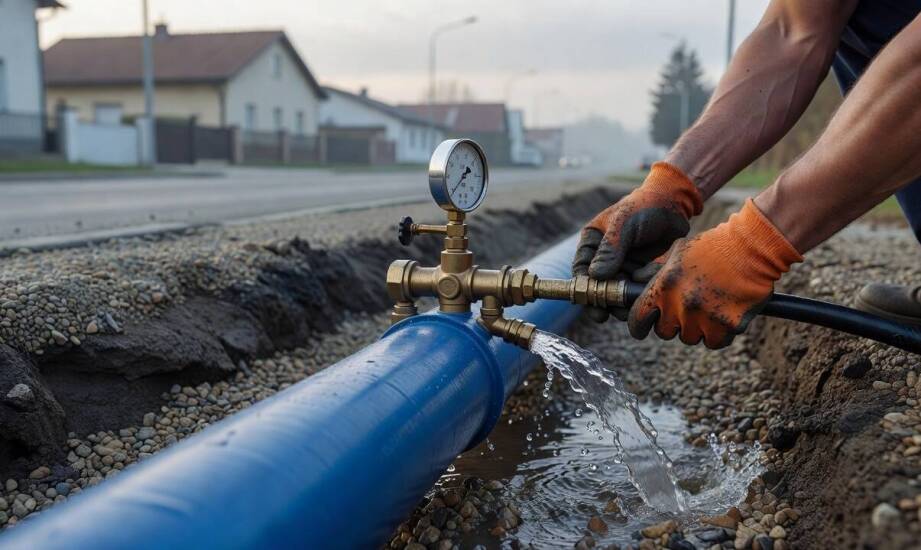 Dlaczego nowy odcinek wodociągu nie działa od razu — próby, płukanie i odbiór