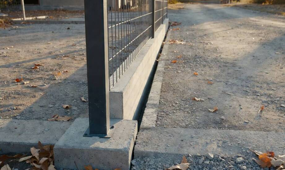 Jak oddzielić fundament bramy dwuskrzydłowej od lekkiego ogrodzenia panelowego