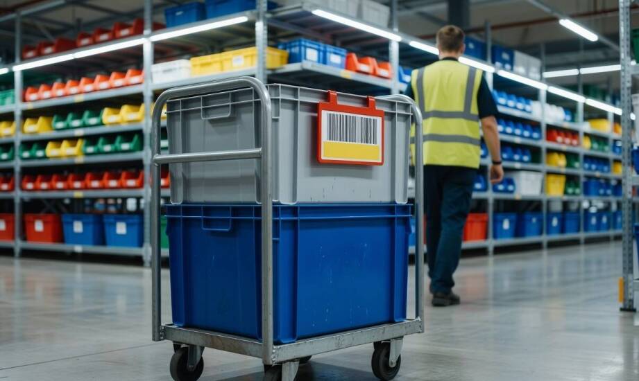Jak kolorystyka i etykiety porządkują obieg pojemników w standardzie 80 × 60