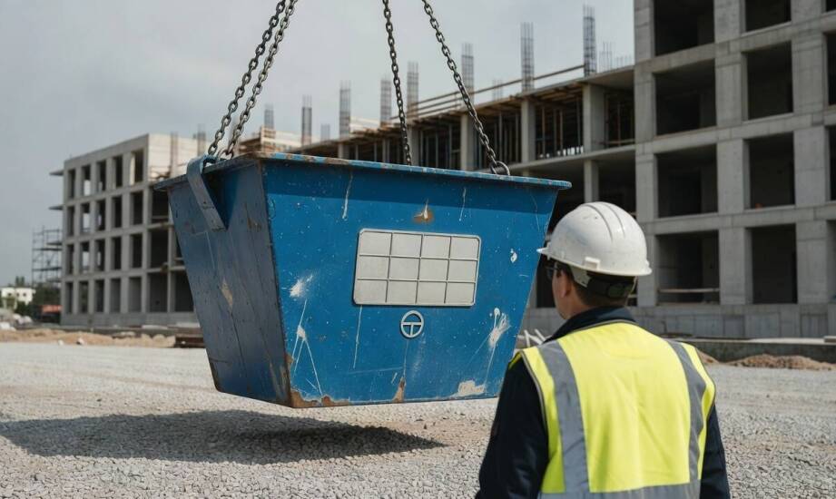 Jak czytać oznakowanie CE i dokumenty pojemnika do betonu przed pracą z dźwigiem