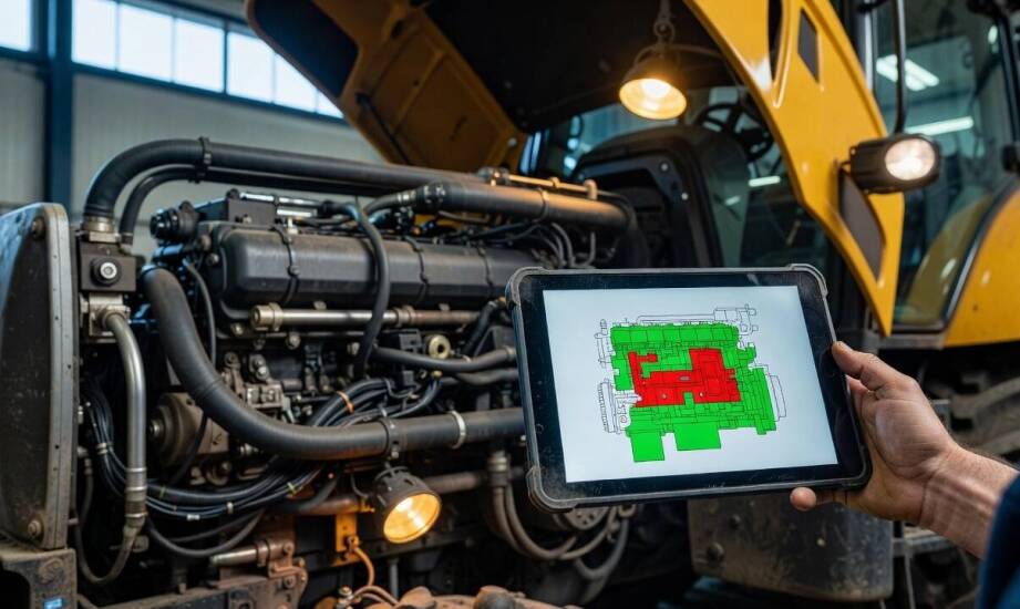 Co diagnostyka przed rozbiórką mówi o zakresie naprawy silnika w JCB Fastrac