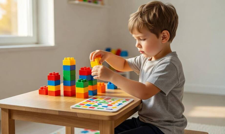 Jak karty pracy przy klockach waflowych zamieniają budowanie w ćwiczenie liczenia i porządkowania