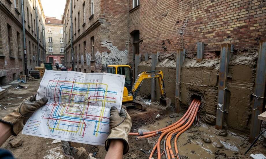 Dlaczego w mieście roboty ziemne zaczynają się od mapy instalacji pod działką