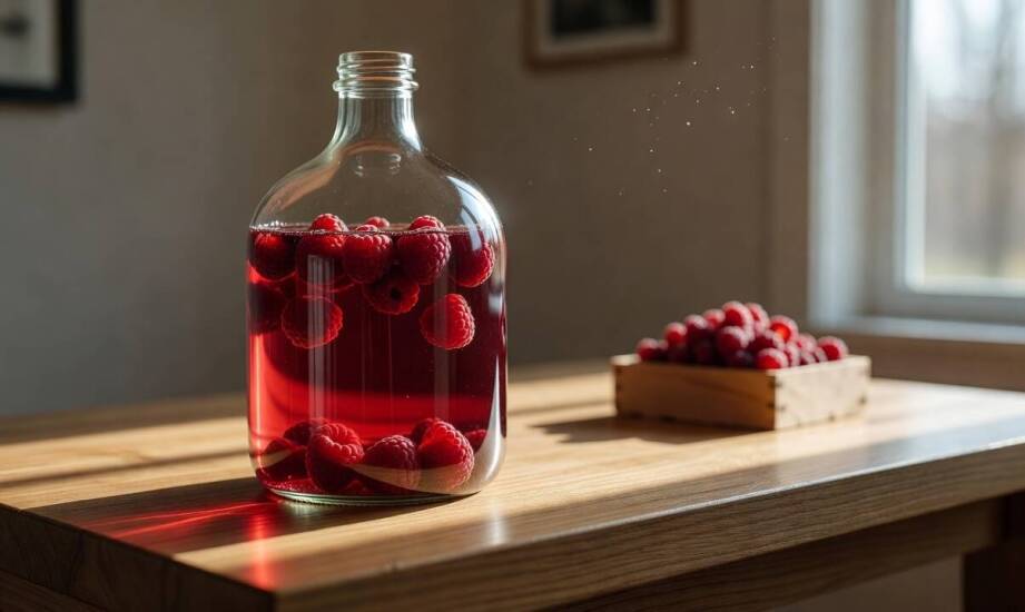 Co dzieje się z aromatem malin, gdy nalewka powstaje bez agresywnej obróbki