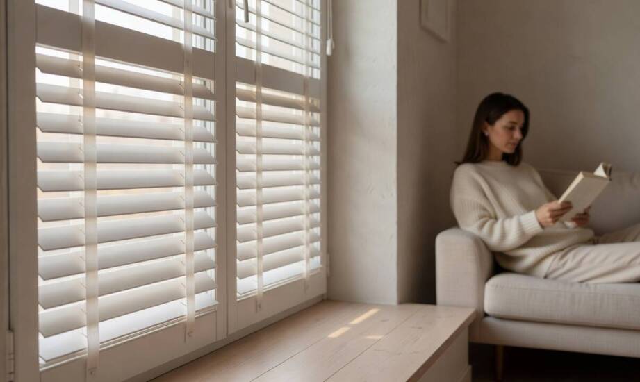 Wie weiße Farbtöne und matte Oberflächen das Licht bei Holzjalousien verändern