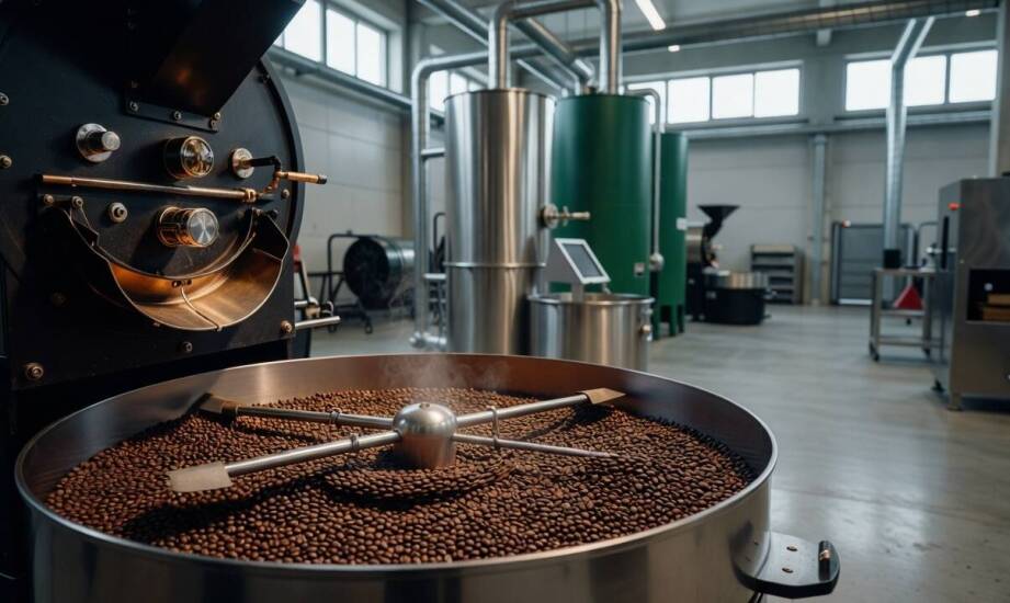 How Auxiliary Equipment Streamlines Production in a Professional Coffee Roastery at Scale