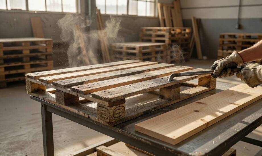 Aufbau einer Holzpalette: Wann lohnt sich die Reparatur einzelner Elemente?