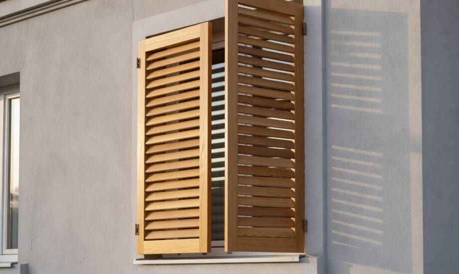 Warum Holzart und Konstruktion über Haltbarkeit und Erscheinungsbild von Fensterläden an der Fassade entscheiden