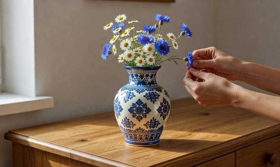 How to Choose a Hand-Decorated Ceramic Vase for a Bouquet and Interior