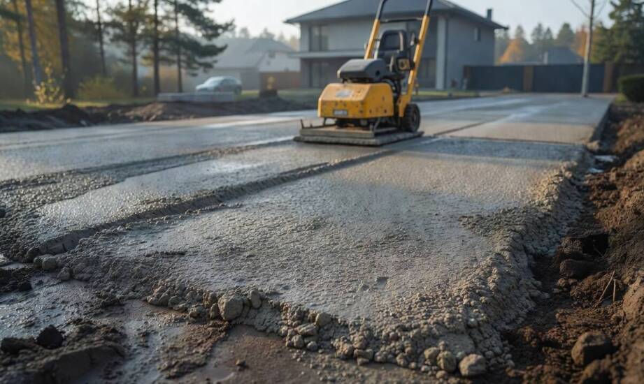 Jak grunt, mróz i termin dostawy wpływają na klasę oraz grubość warstwy z betonu półsuchego