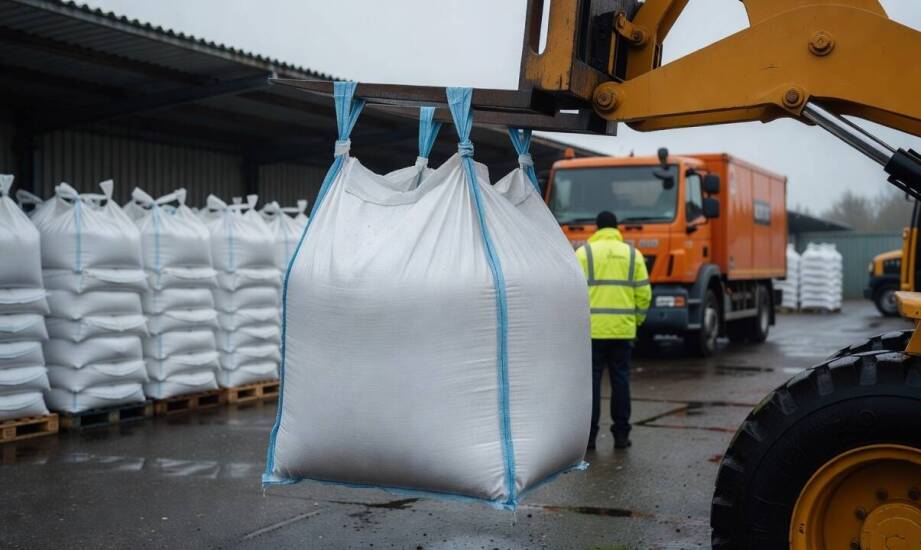 Jak big-bag 1000 kg zmienia organizację zimowego zapasu soli na placu