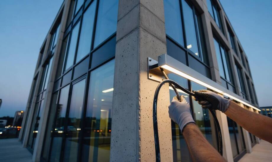 Dlaczego montaż iluminacji elewacji zaczyna się od instalacji elektrycznej, a kończy na BMS