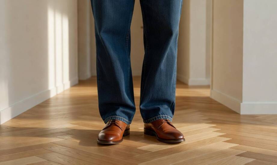 Dlaczego nogawka jeansów regular i relaxed zmienia odbiór obuwia w codziennym zestawie